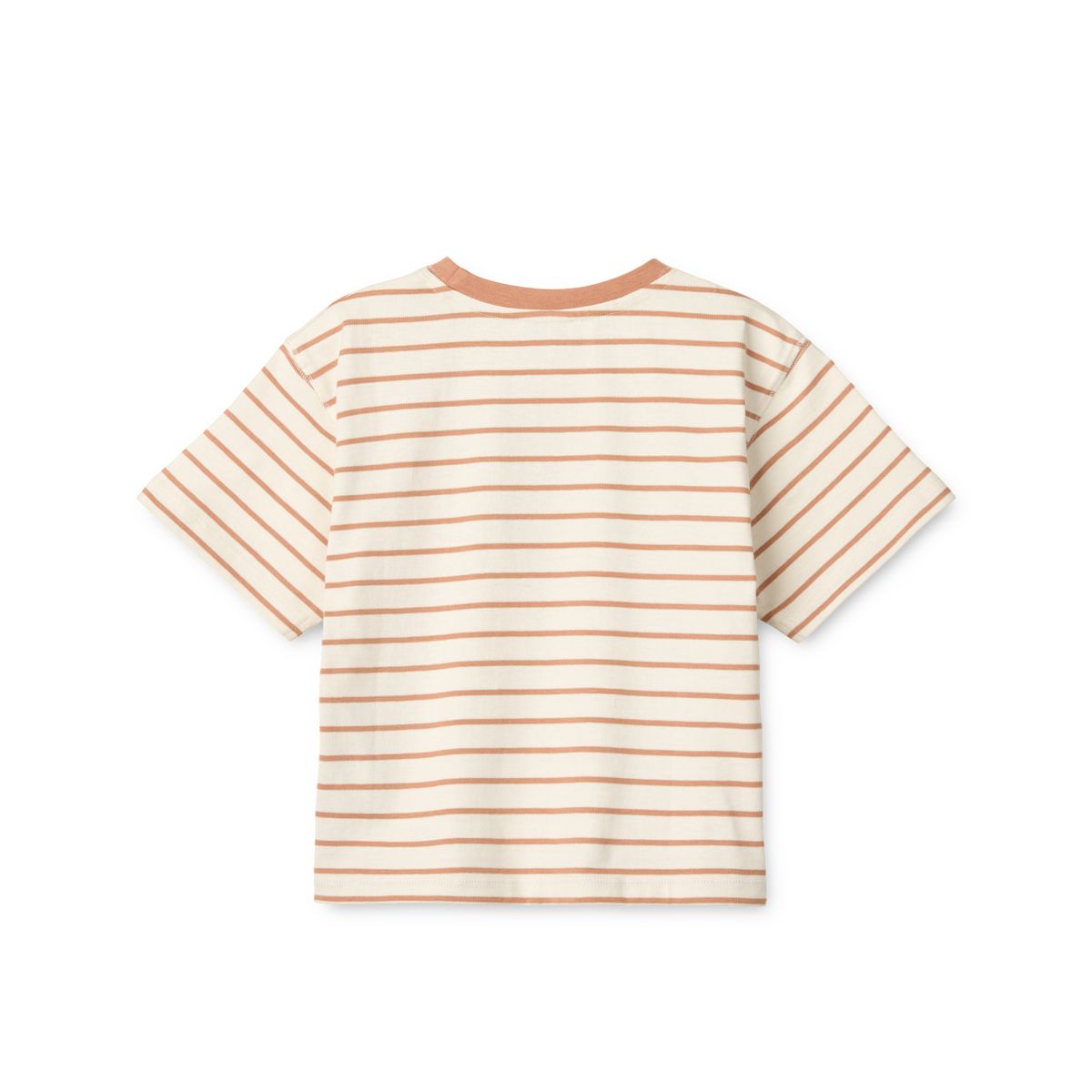 Liewood TYLER gestreiftes Kurzarm T-shirt - Peach / Stripe tuscany rose / creme de la creme - T-shirt
