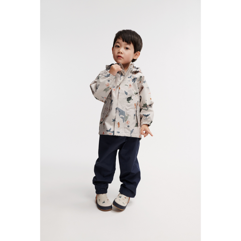Liewood Tekla Kurzer Regenstiefel mit Print - Sea creature / Sandy - Regenstiefel