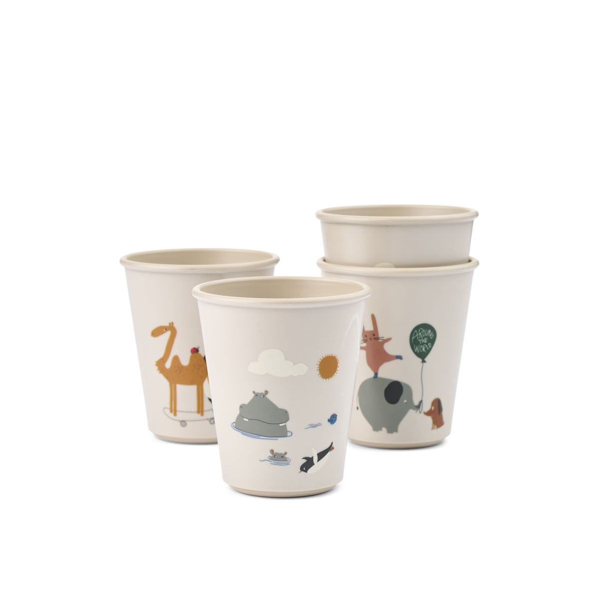 LANA Becher 4er-Pack - Around the world / Sandy