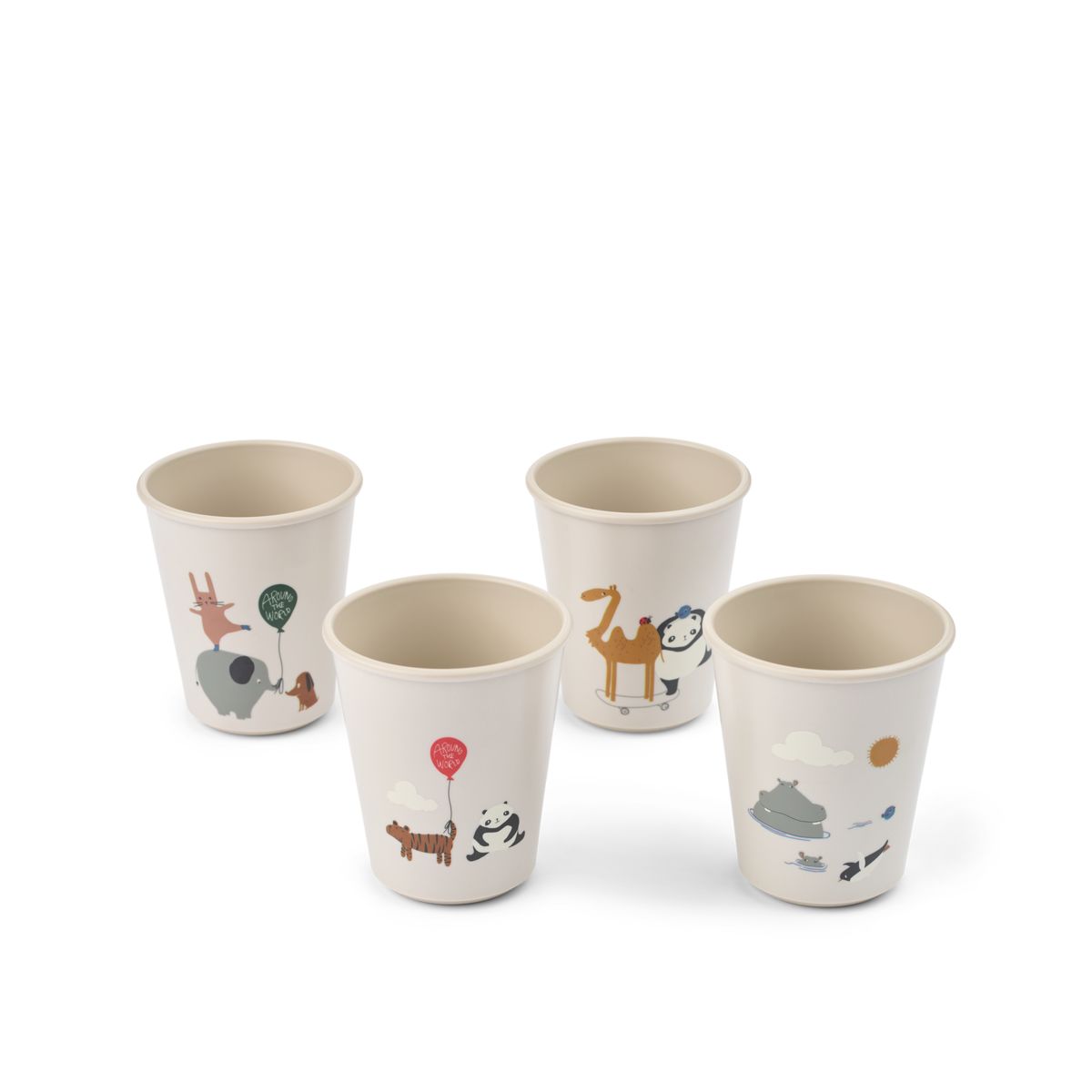 LANA Becher 4er-Pack - Around the world / Sandy