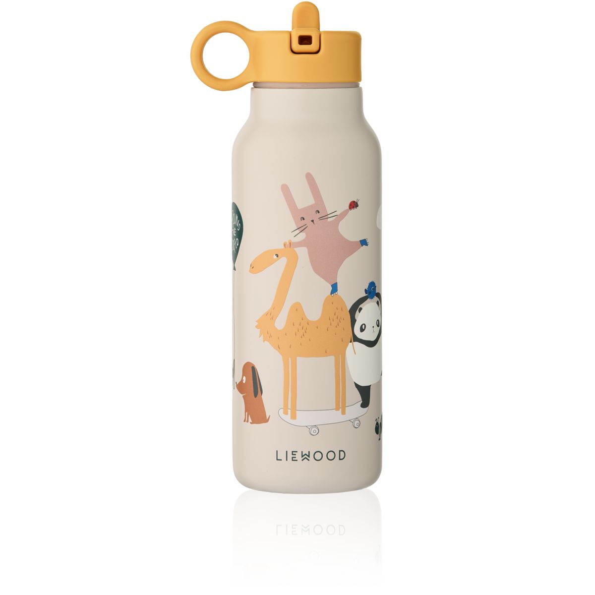 Liewood Falk Wasserflasche 350 ml - Around the world / Sandy - Wasserflasche