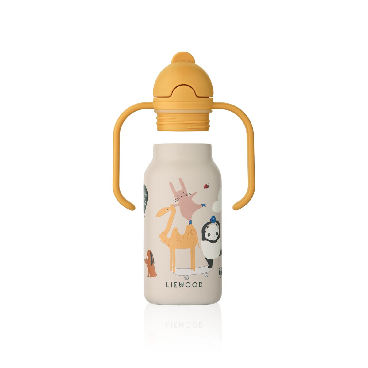 Liewood KIMMIE Bedruckte Flasche 250 ml - Around the world / Sandy - Wasserflasche