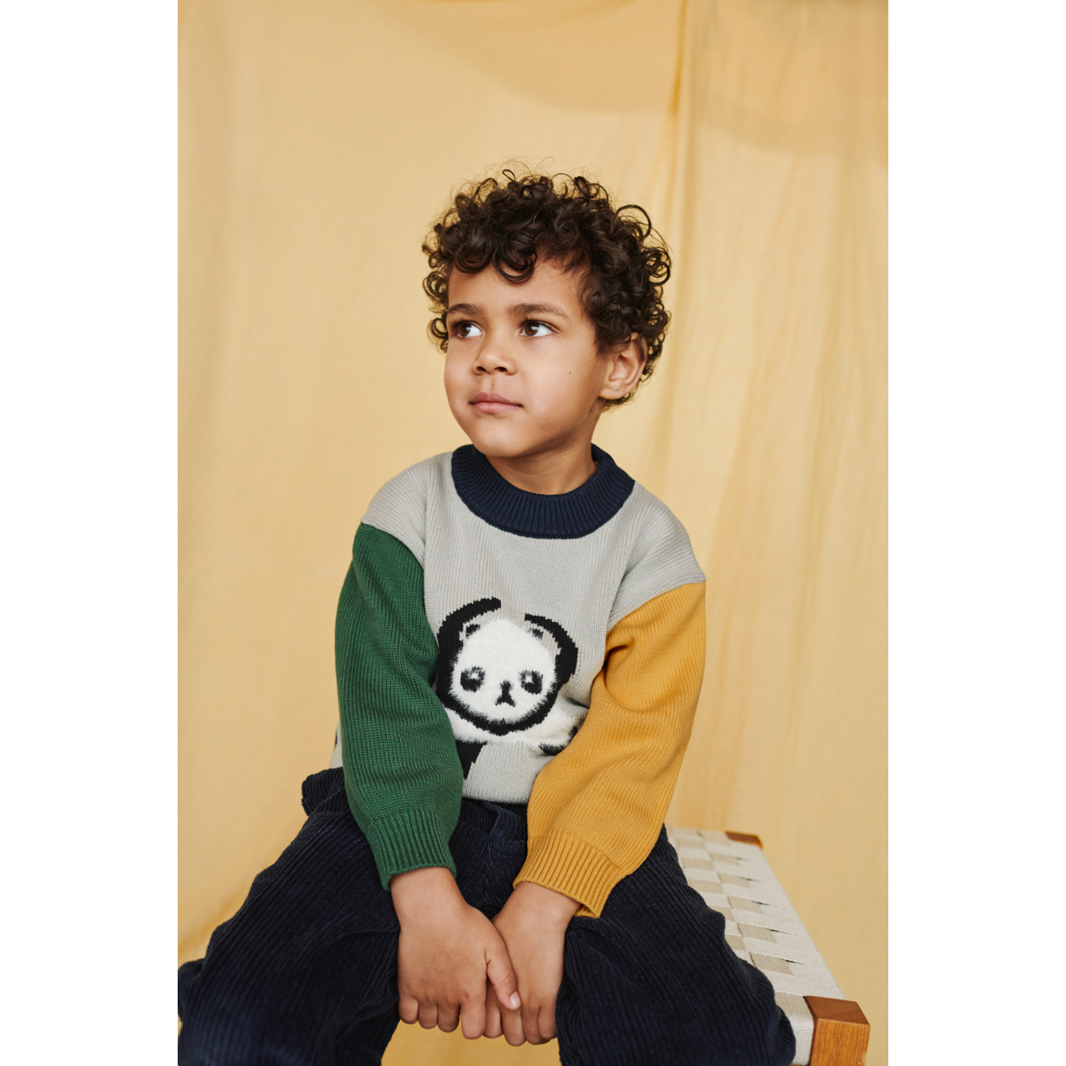 Liewood ORLANE Strickpullover mit Stickerei - Panda / Mist / Classic navy multi mix - Pullover