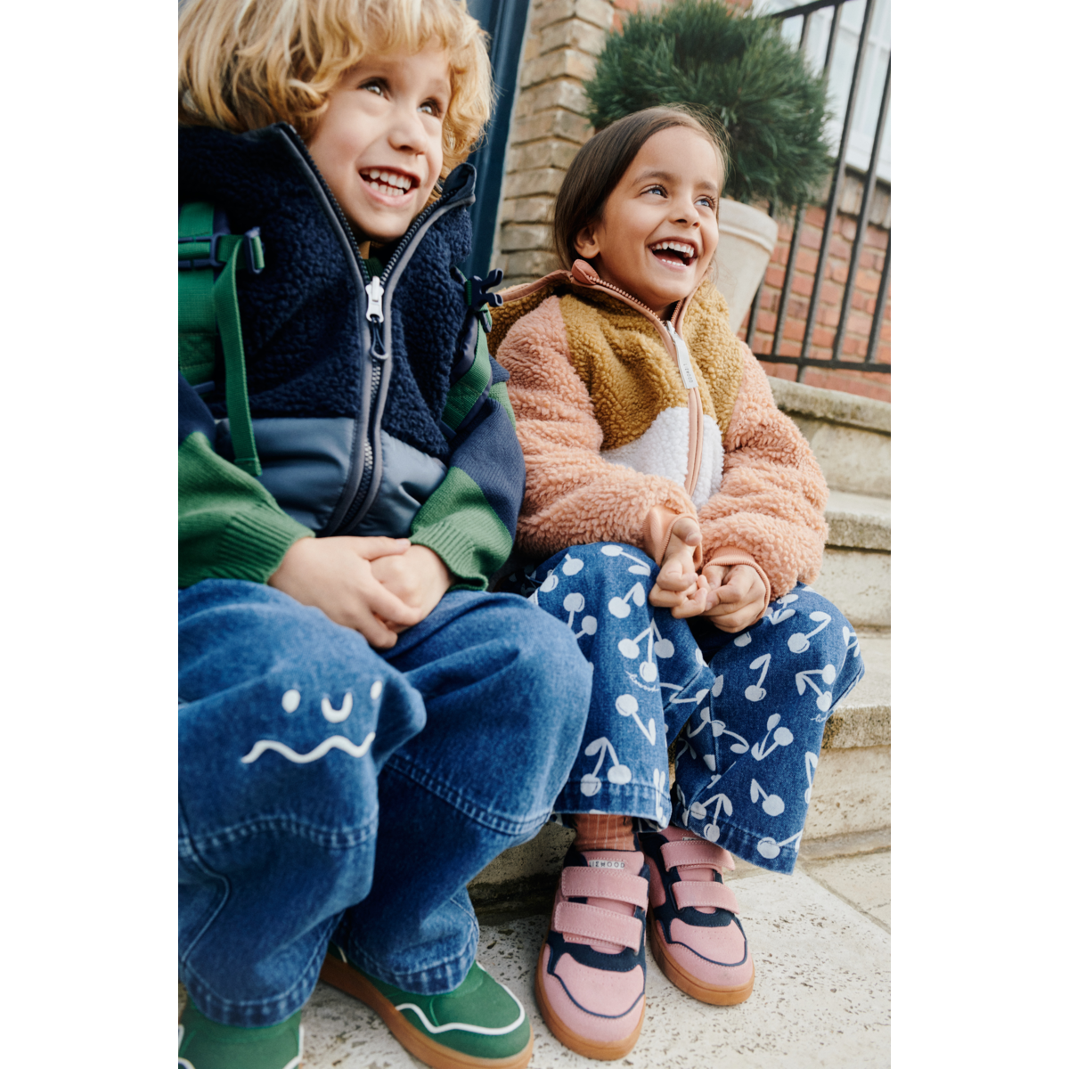 Liewood DIANA Wendare Fleeceweste - Whale blue multi mix - Vest