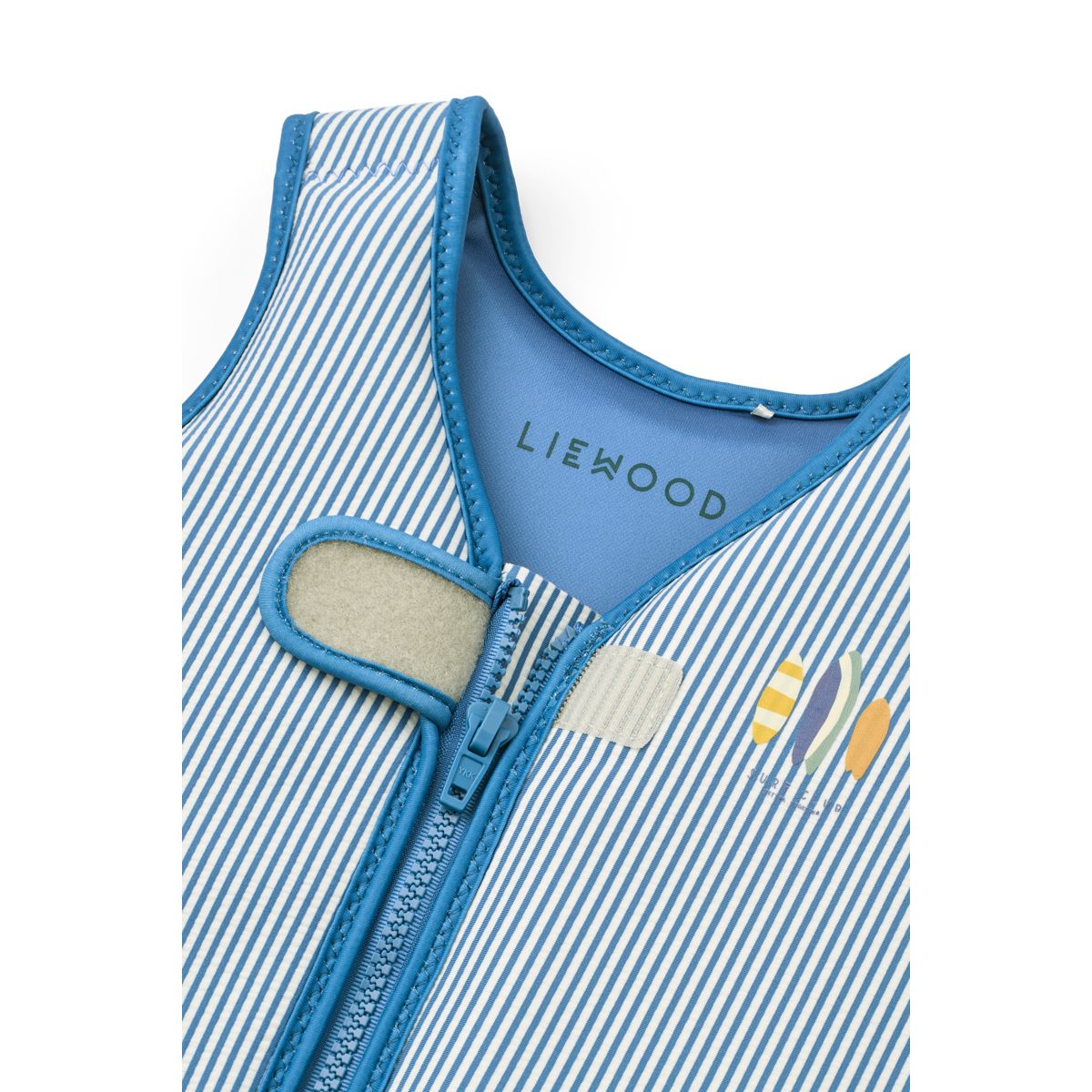 DOVE Seersucker-Schwimmweste - Y/D stripe Riverside / Creme de la creme