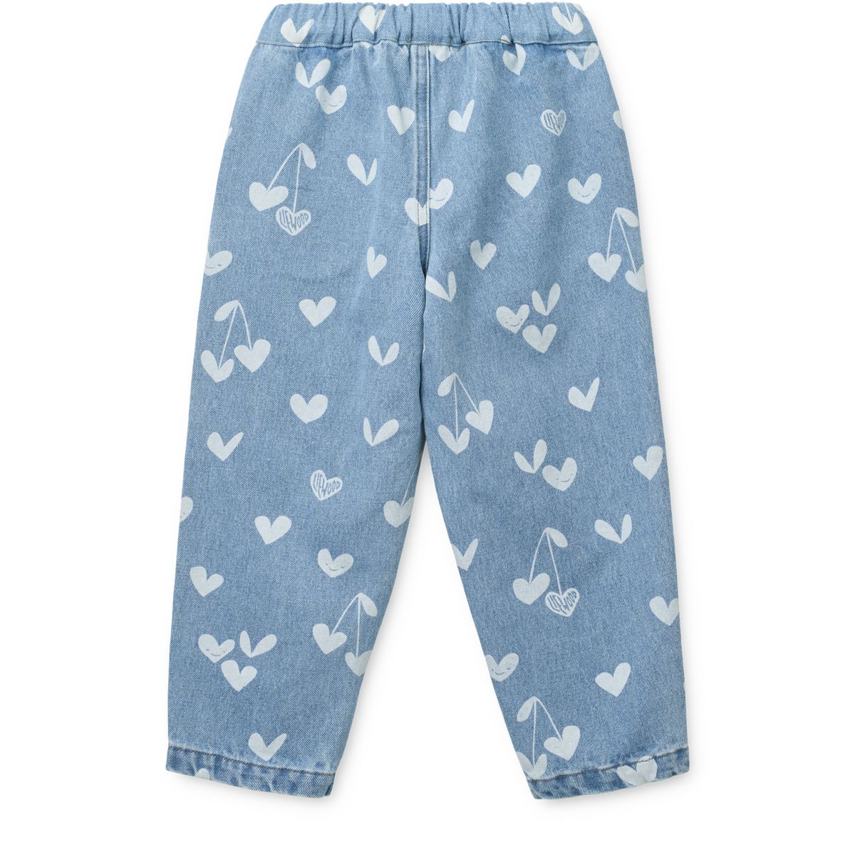 Liewood Borris Printed Denim Trousers - Sweethearts / light blue denim - PANTS