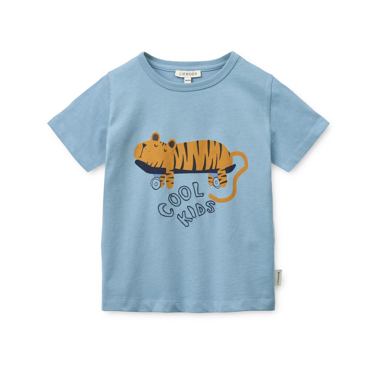 Liewood APIA Kurzarm-T-Shirt - Tiger / Beach blue - T-shirt