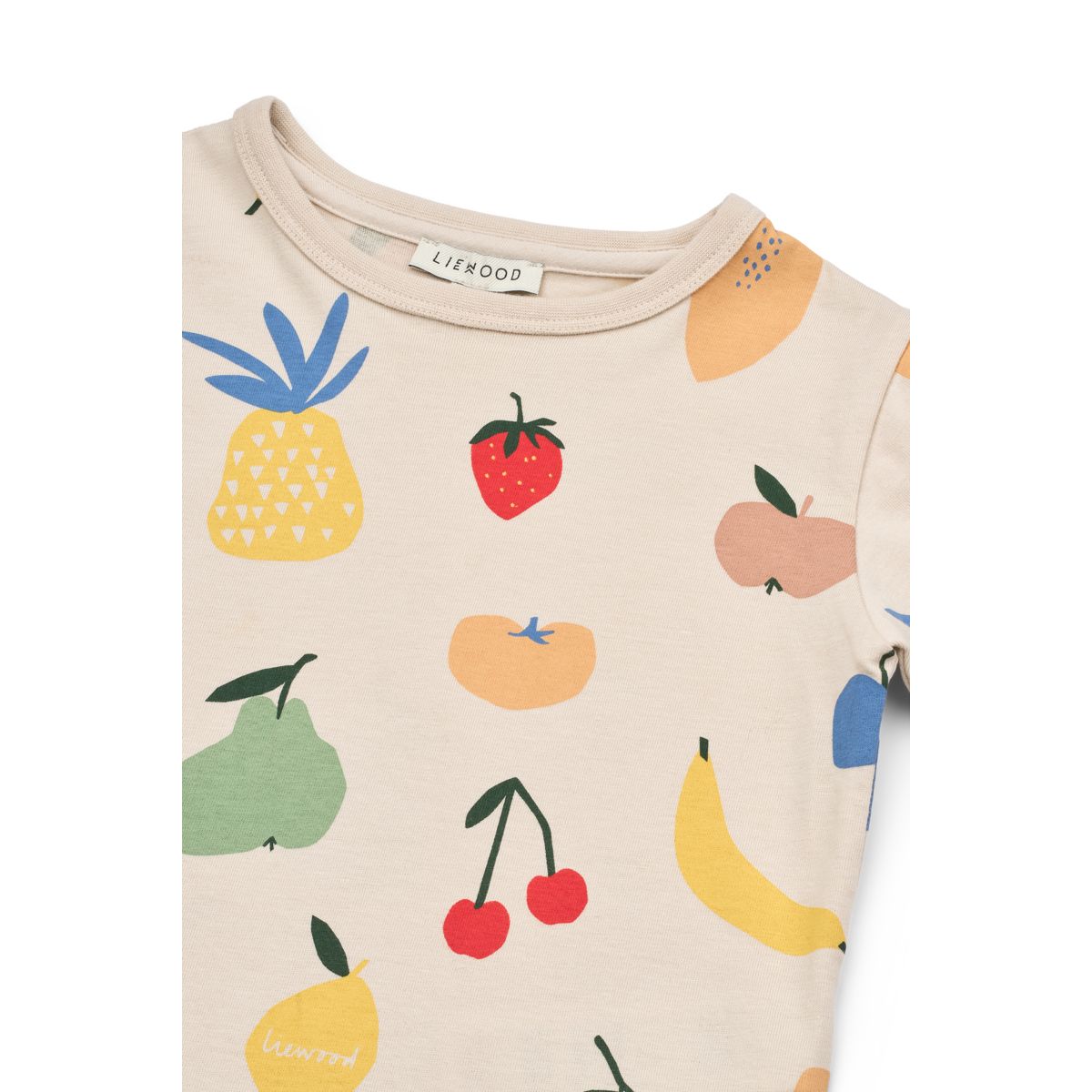 Liewood APIA bedrucktes Kurzarm-T-Shirt - Fruit / Sandy - T-shirt