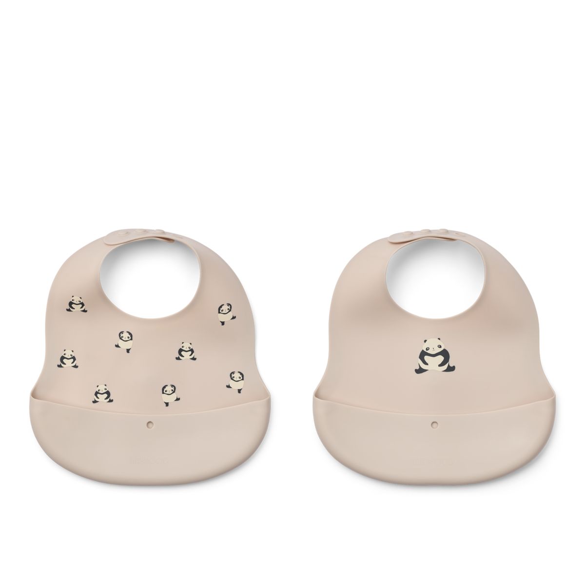Liewood EMBER Bedruckte Lätzchen, 2er-Pack - Panda / Sandy - Lätzchen