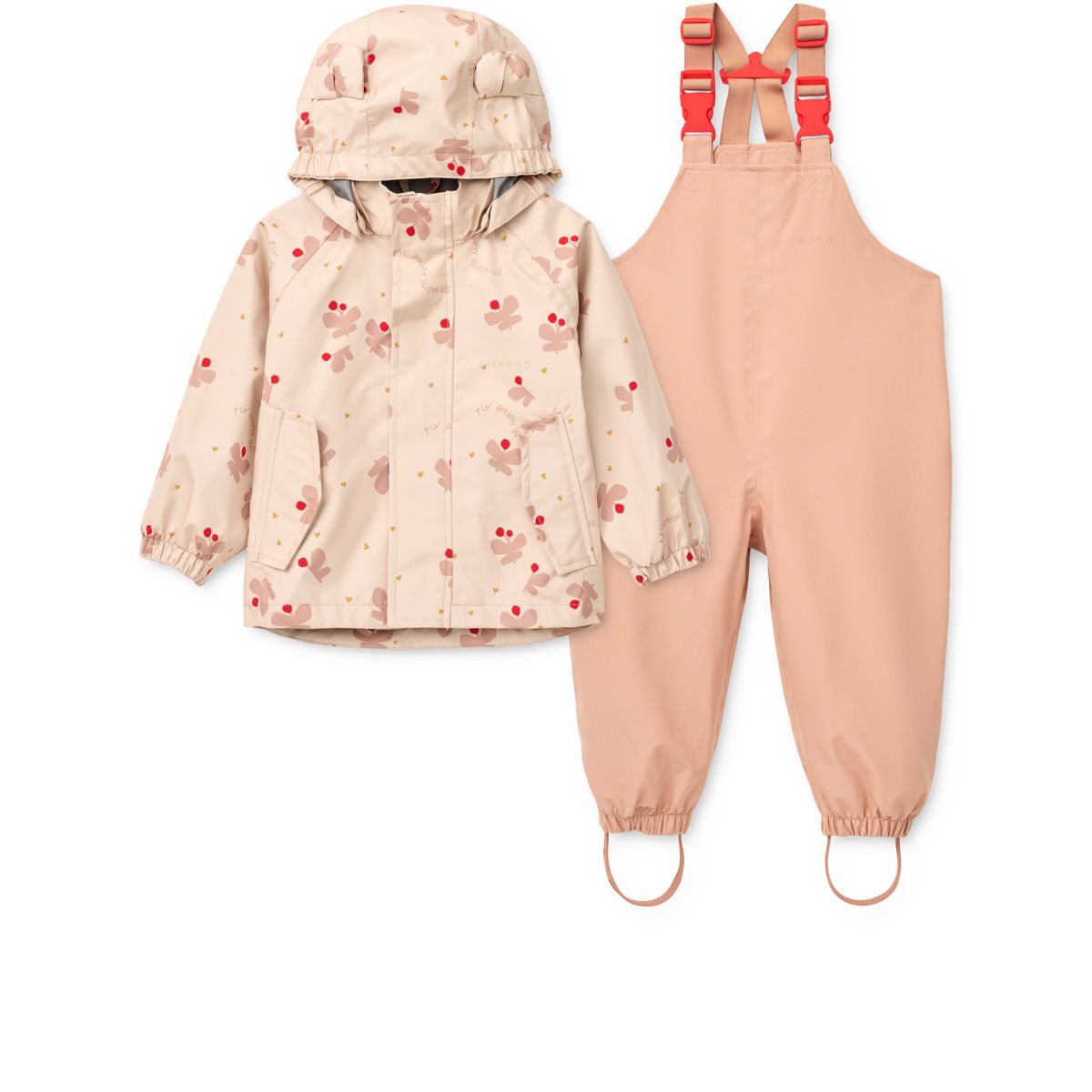 Liewood MANU Toddler Rainwear Set - Butterfly / Apple blossom - SET