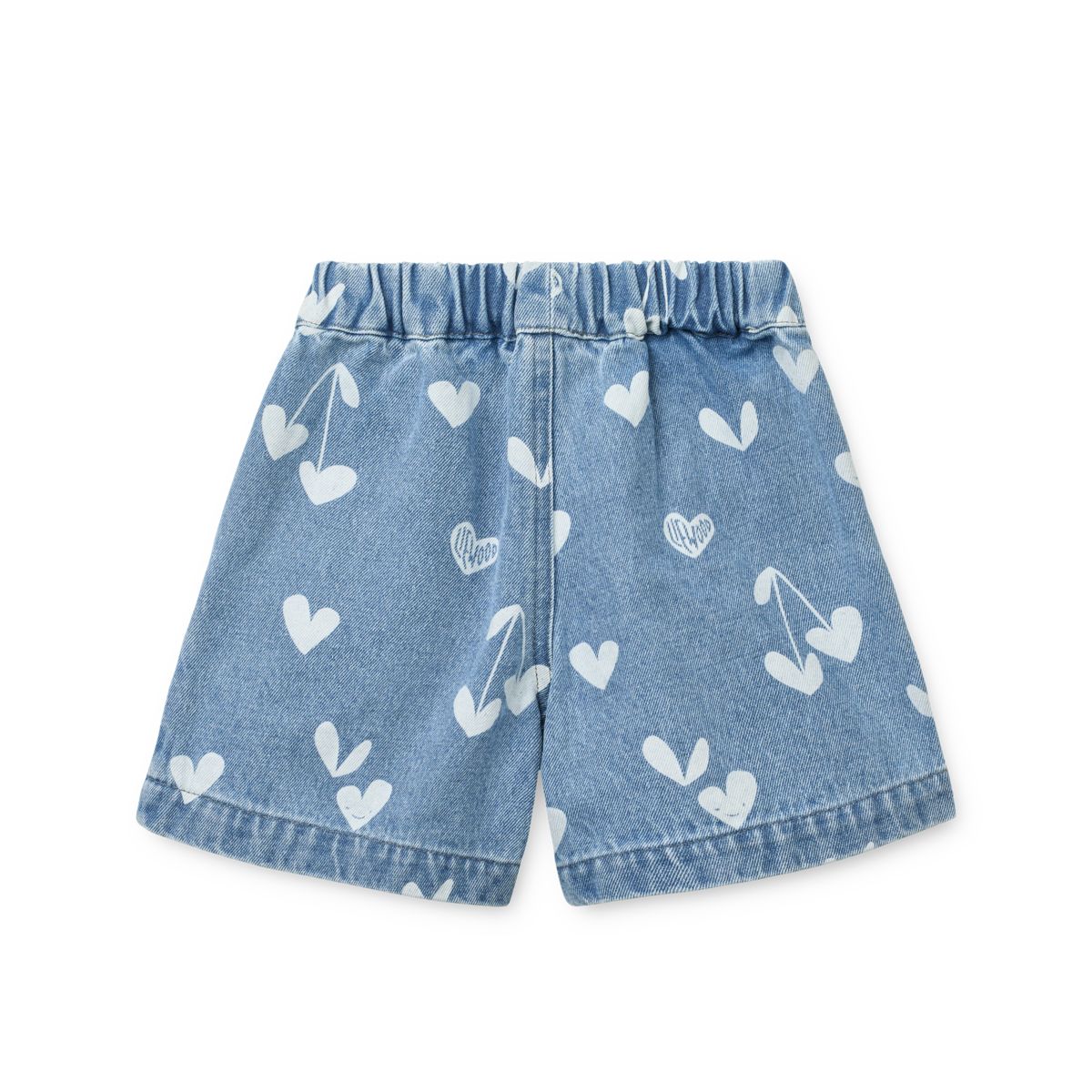 Liewood Borrisa Printed Denim Shorts - Sweethearts / light blue denim - SHORTS
