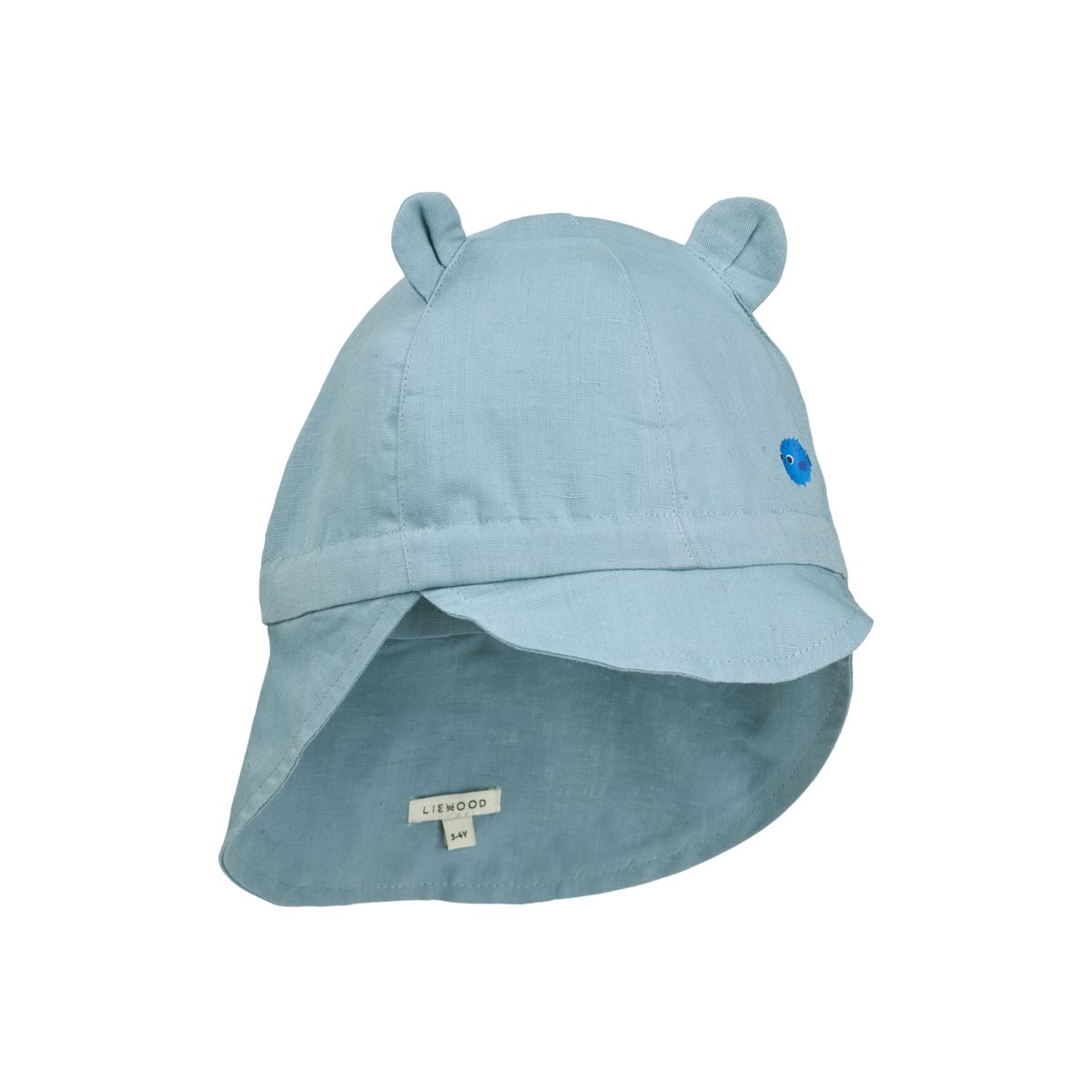 Liewood Gorm Linen Sun Hat - Beach blue - HATS/CAP
