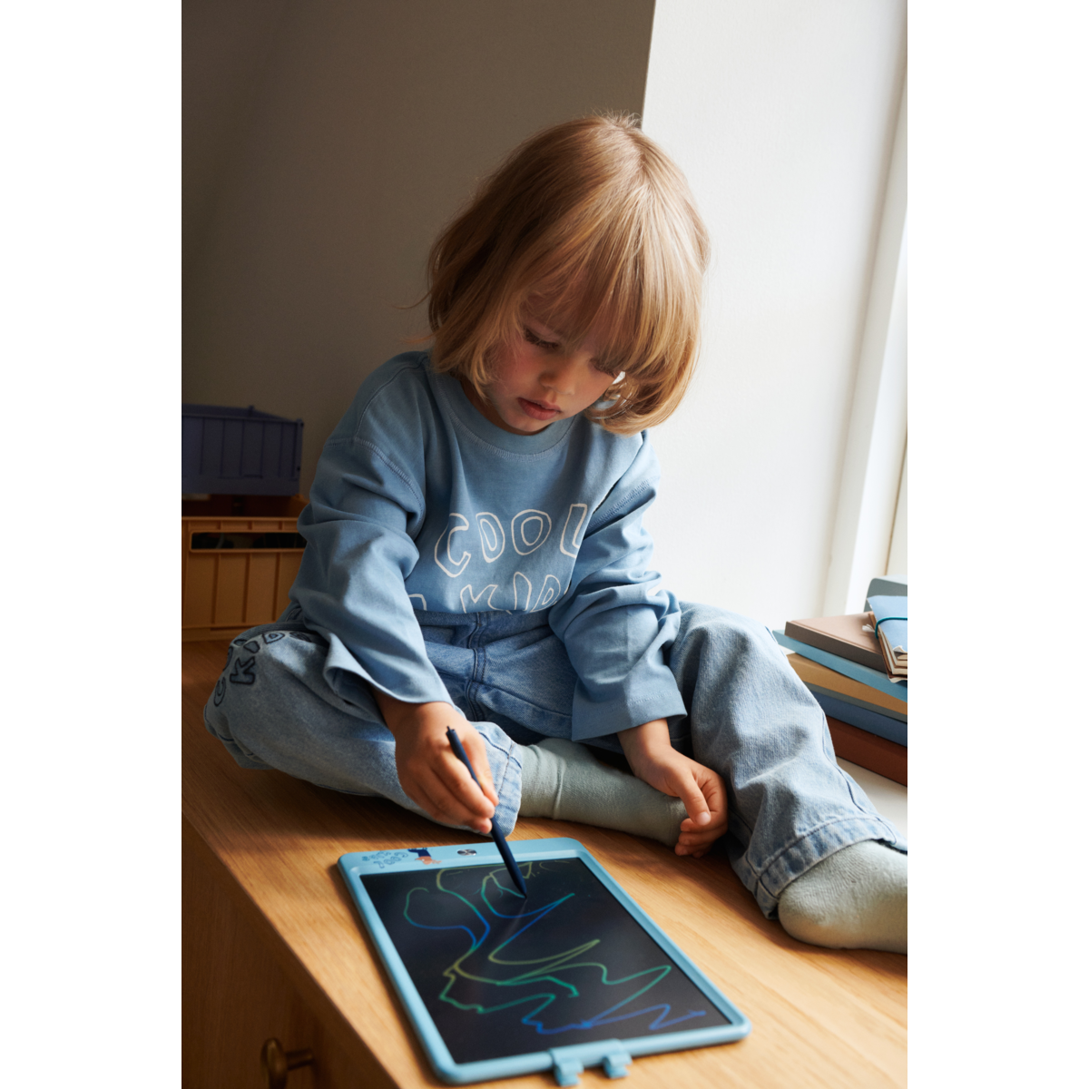 Liewood Zora Lcd-Zeichentafel - Tiger / Beach blue - Kreatives Spielzeug