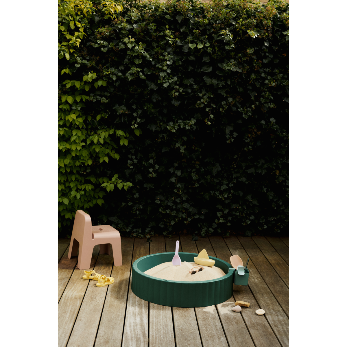 Liewood Saul Sandpit - Garden green / Sandy - OUTDOOR TOY