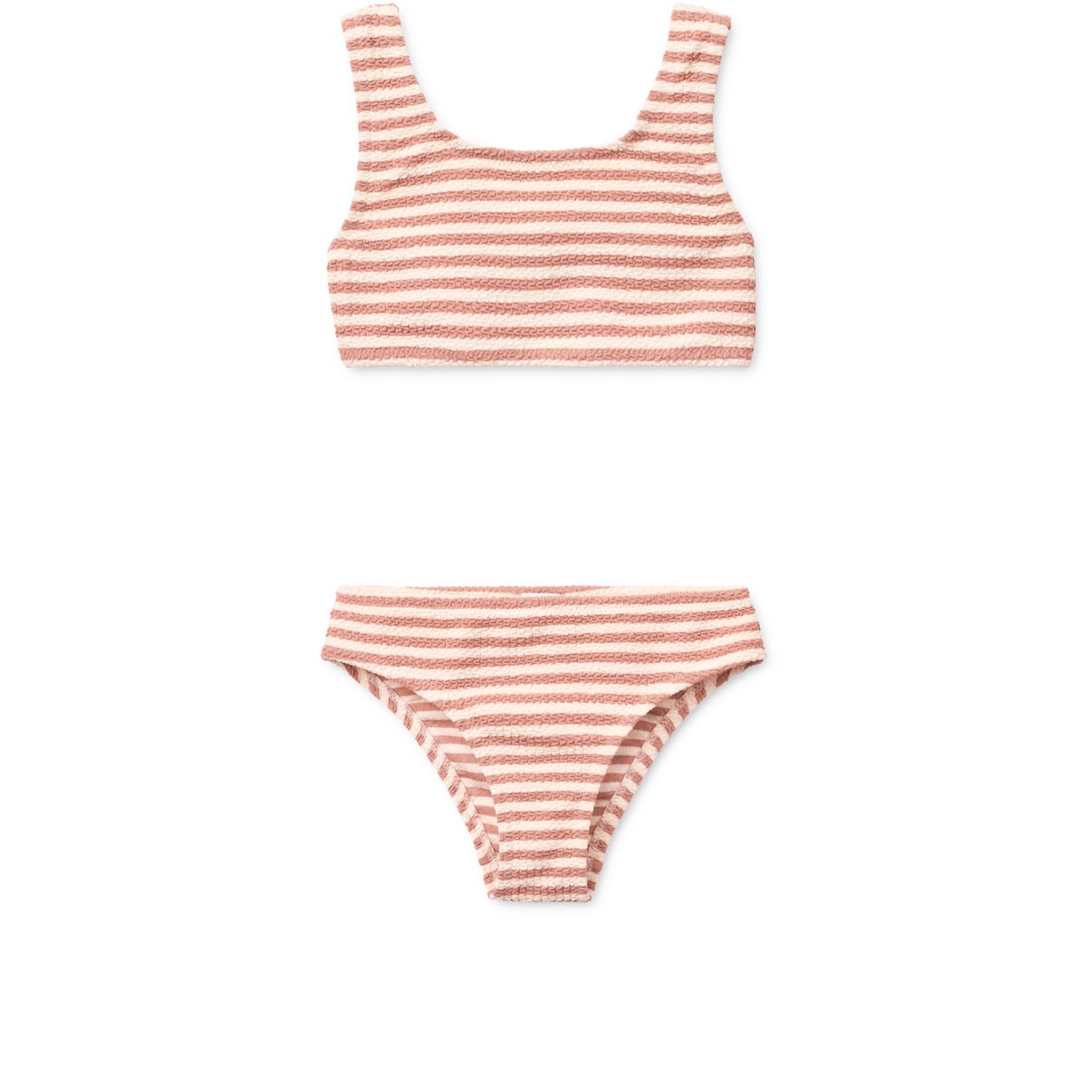 BELLO Gestreifter Bikini - Coral blush / Creme de la creme