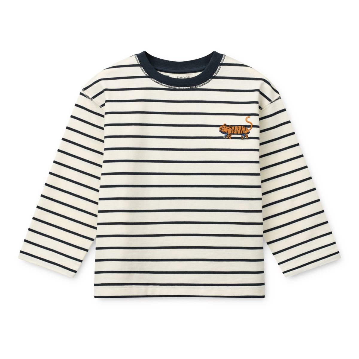 Liewood TYLER gestreiftes Langarm-T-shirt - Y/D stipes Classic navy / Creme de la creme - T-shirt
