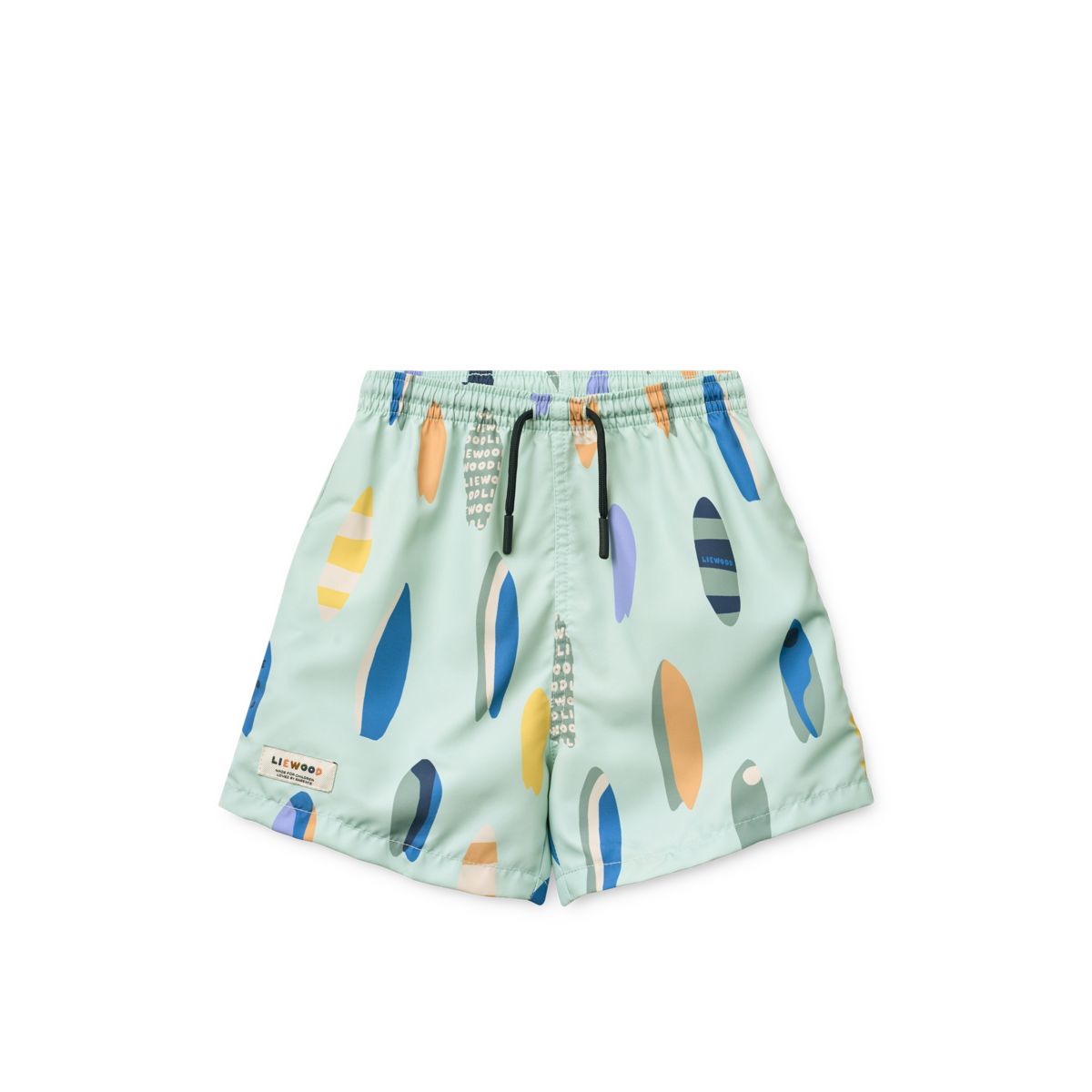 Liewood Duke Printed Board Shorts - Boards / Light peppermint - BOARD SHORTS