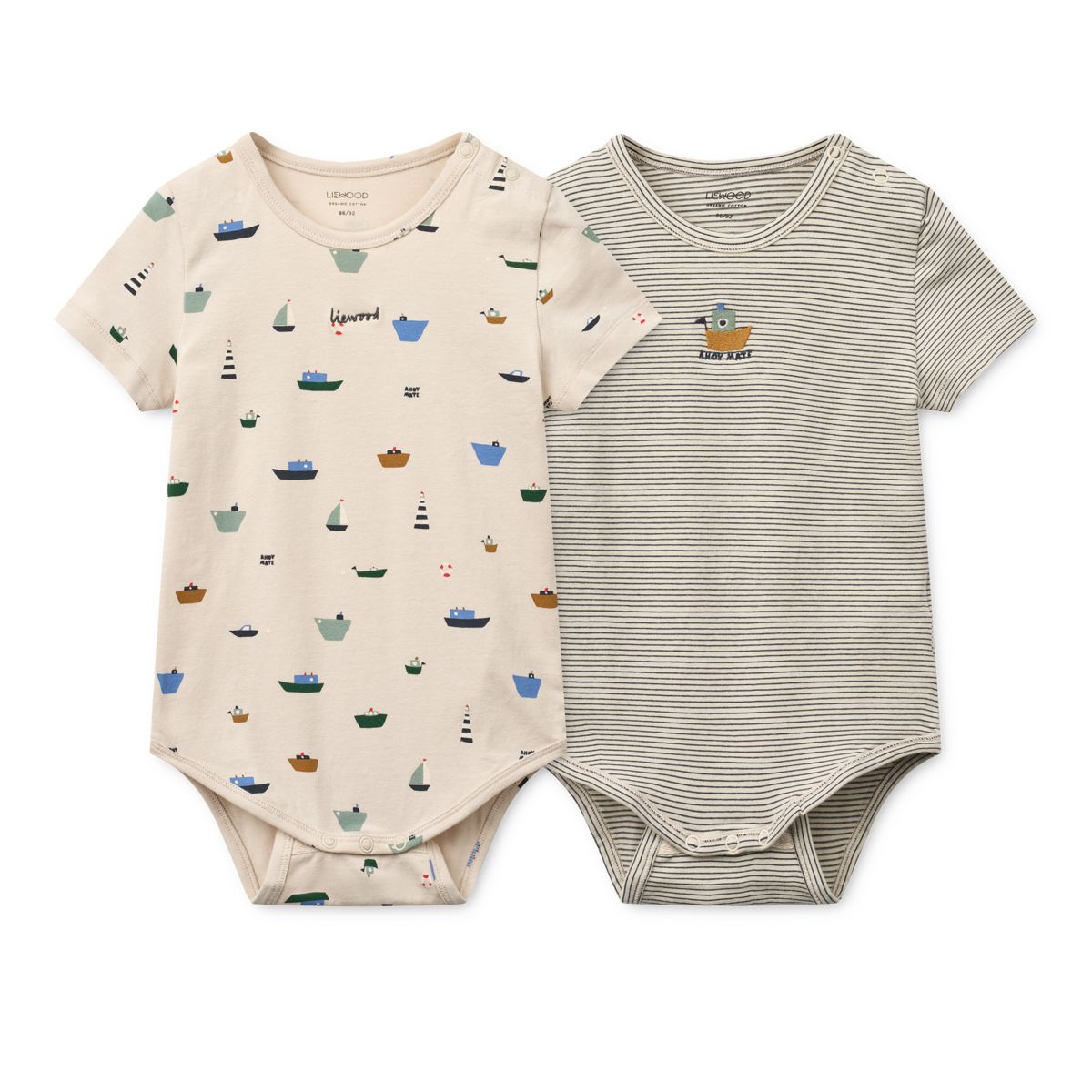 Liewood YANNI Grow Kurzarm-Body - Sailing / Classic navy stripe / mix - Body stocking