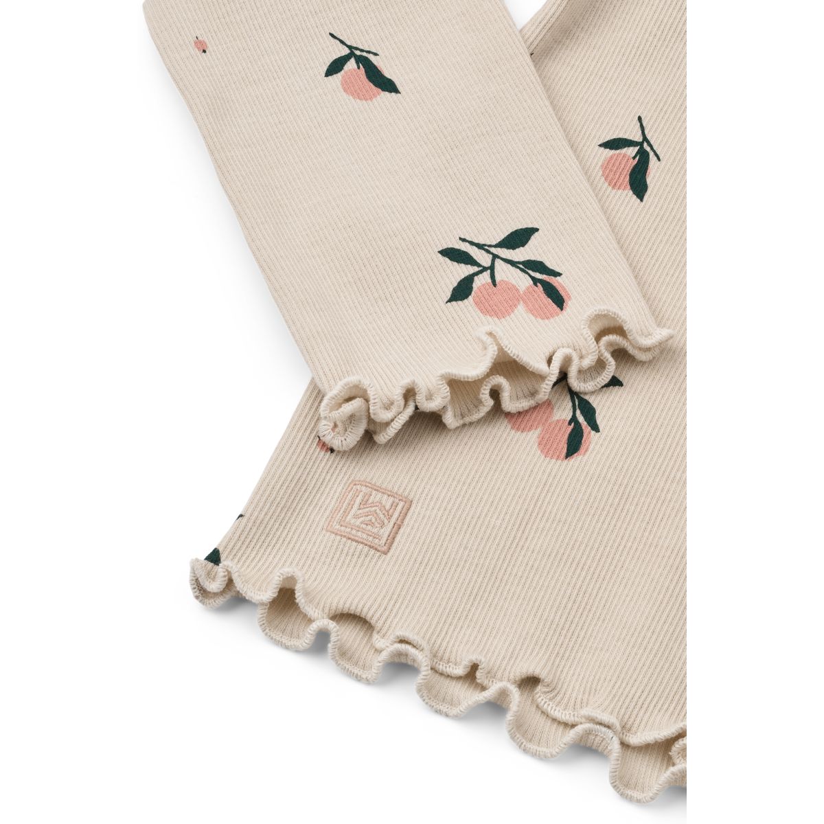 Liewood Nieve Printed Long-sleeve Rib T-shirt - Peach / Sea shell - TSHIRT