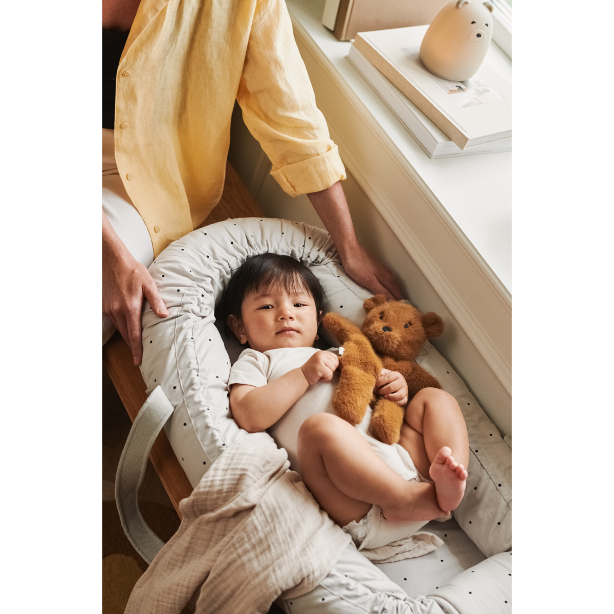 Liewood Gro Babylift / Baby Nest - Classic dot dumbo grey - Babylift