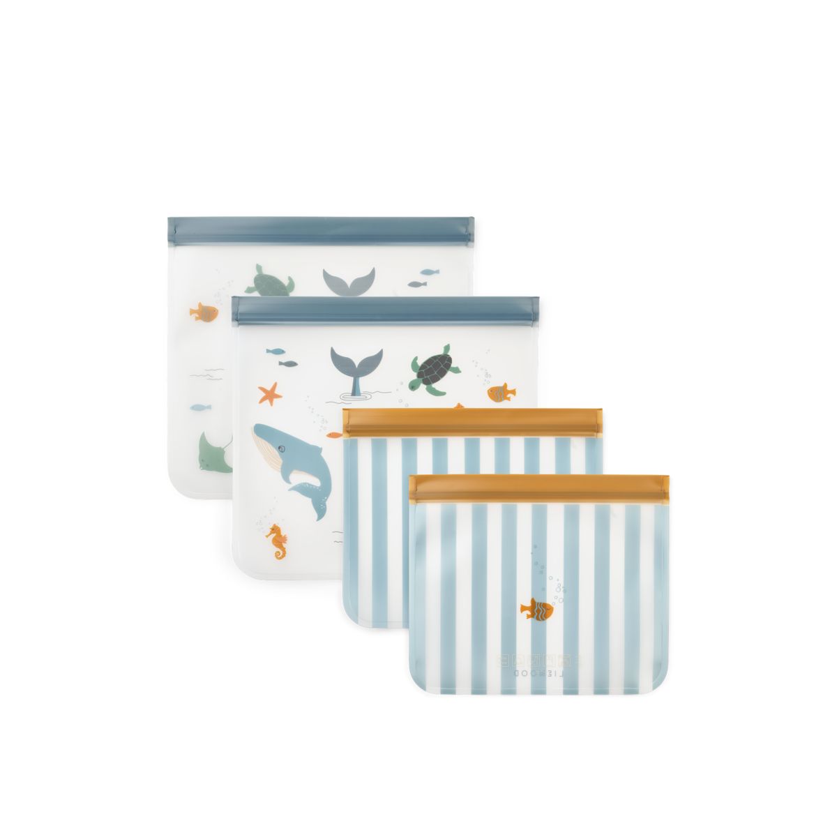 Liewood REBUS Wiederverwendbare Lebensmittelbeutel - Sea creature / Sandy - SNACK-TASCHE