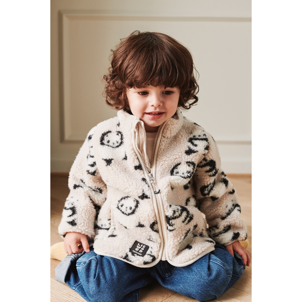Liewood Nolan Fleecejacke - Panda / Sandy - Jacke