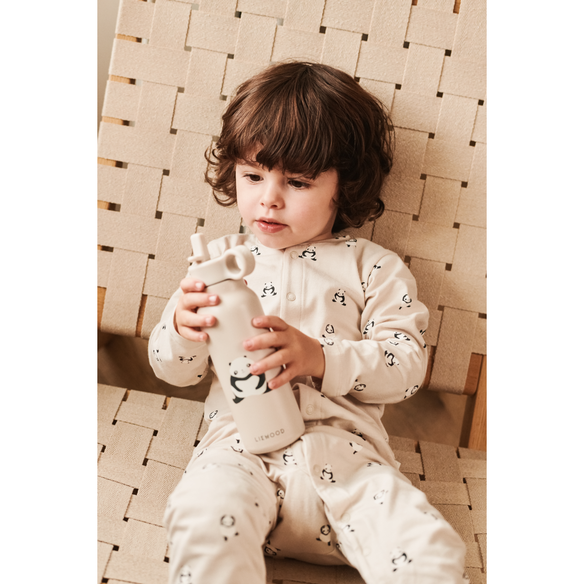 Liewood BIRK Bedruckter Pyjama-Einteiler - Mini panda / Sandy - Pyjama-Jumpsuit