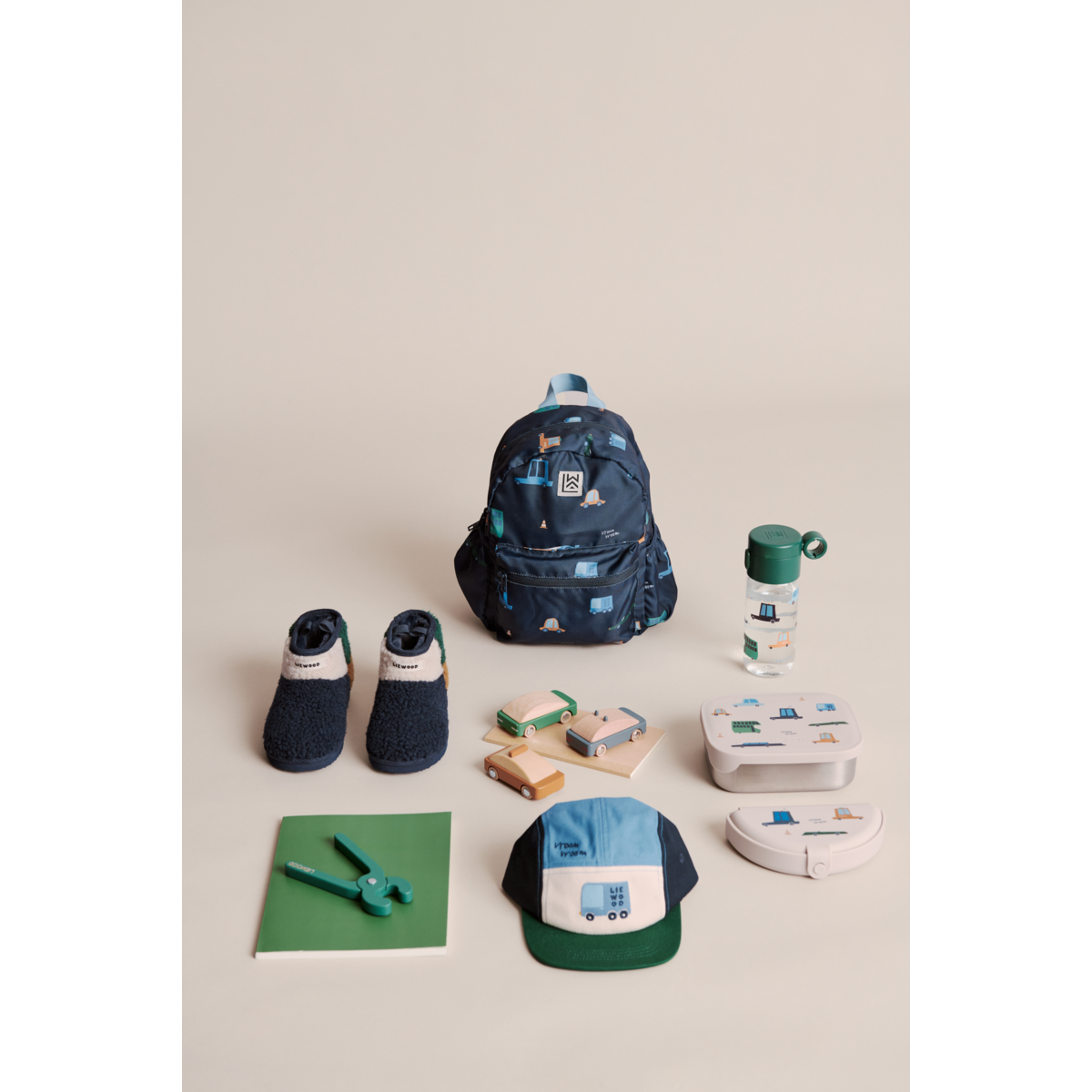 Liewood Eugene Foldable Snack Box - Cars / Sandy - SNACKBOX