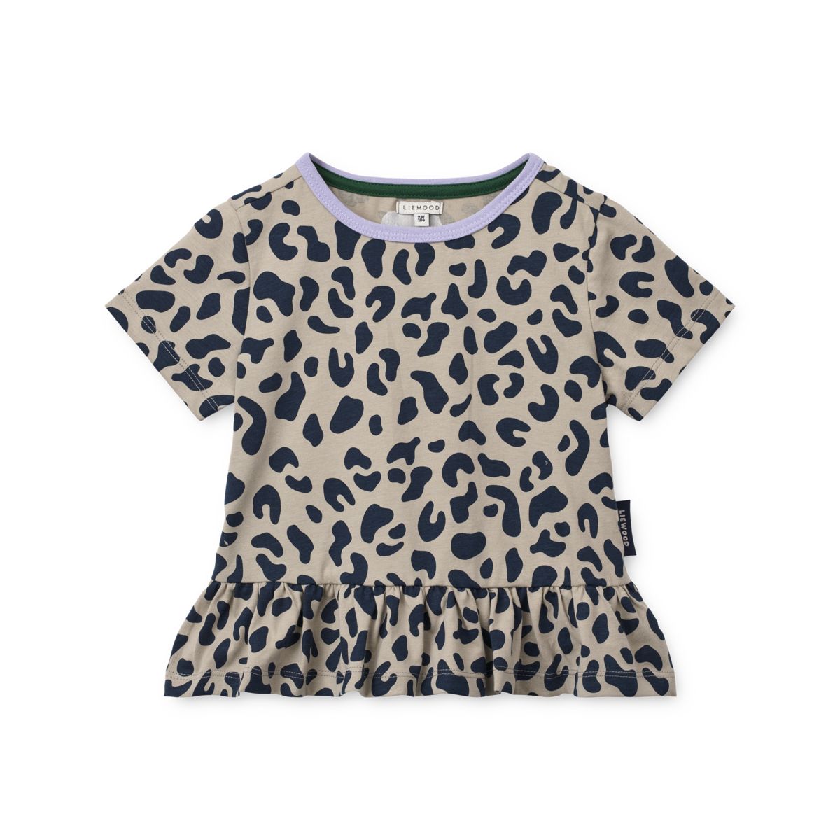 Liewood Kya Short-sleeve peplum T-shirt - Leo / Mist - TSHIRT