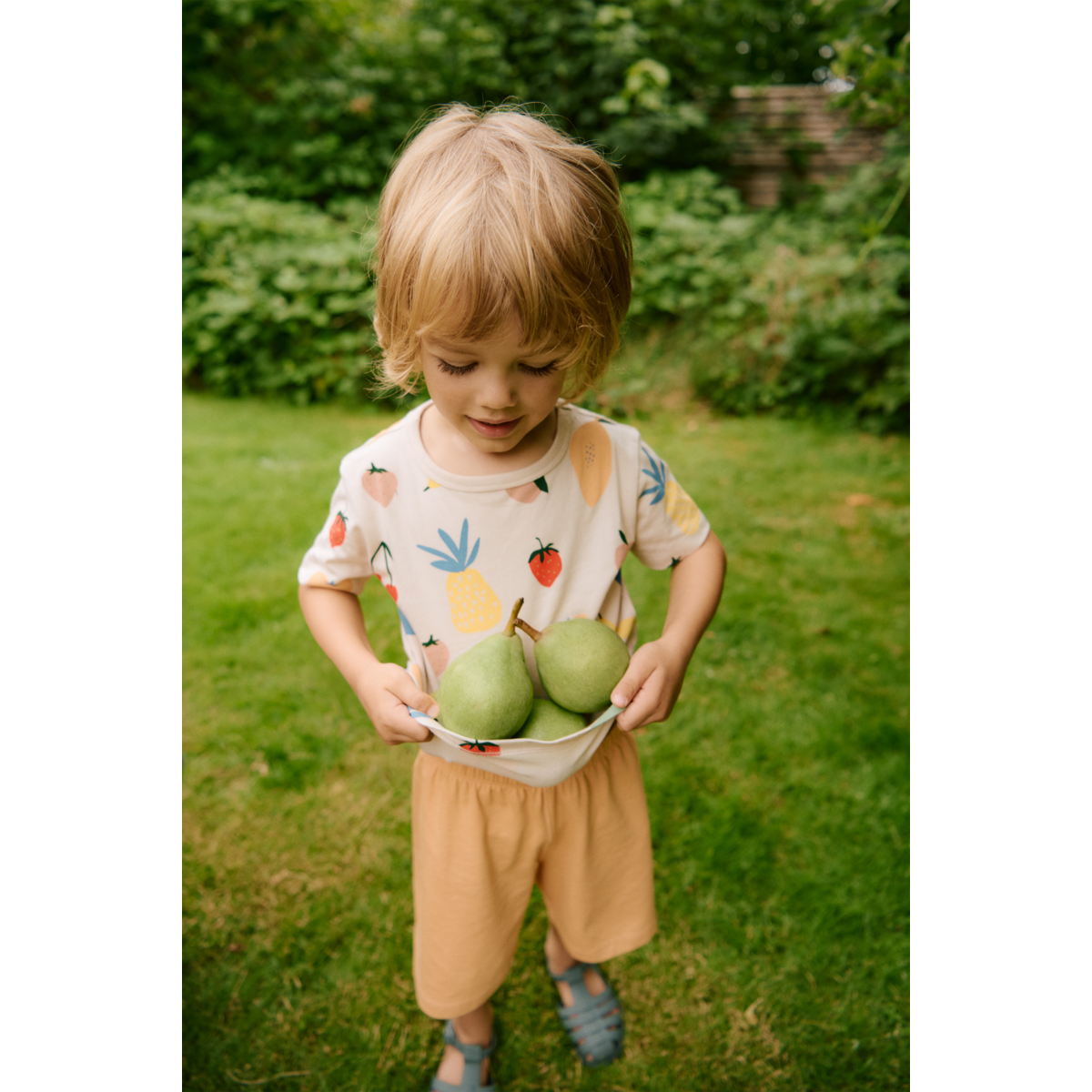 Liewood APIA bedrucktes Kurzarm-T-Shirt - Fruit / Sandy - T-shirt