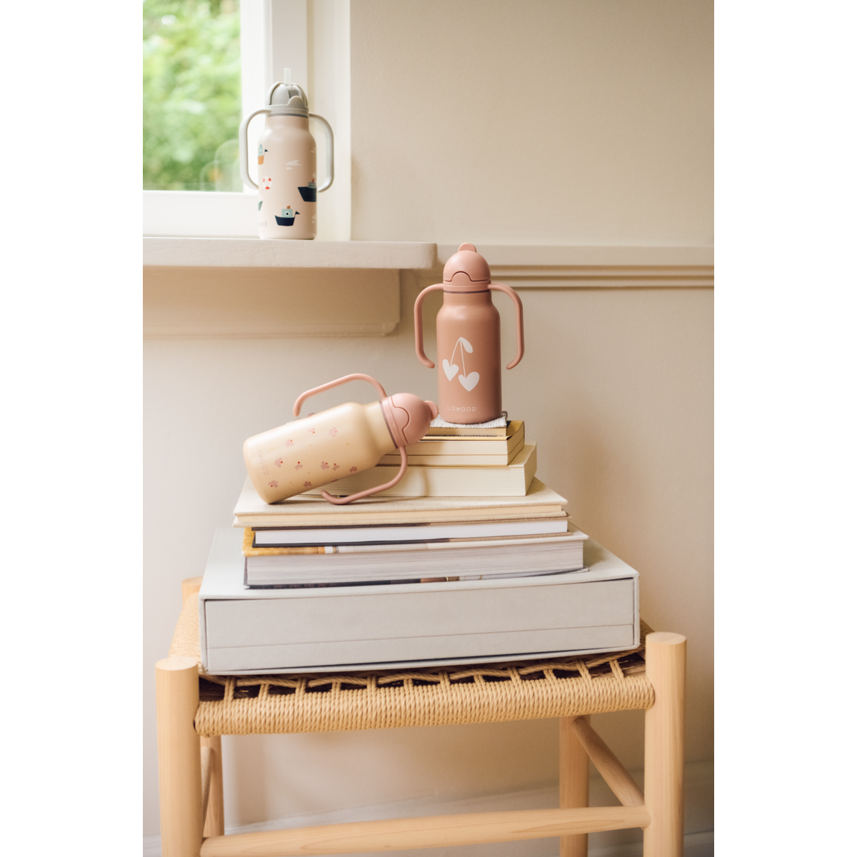 Liewood KIMMIE Bedruckte Flasche 250 ml - Mini Butterfly / Apple blossom - Wasserflasche