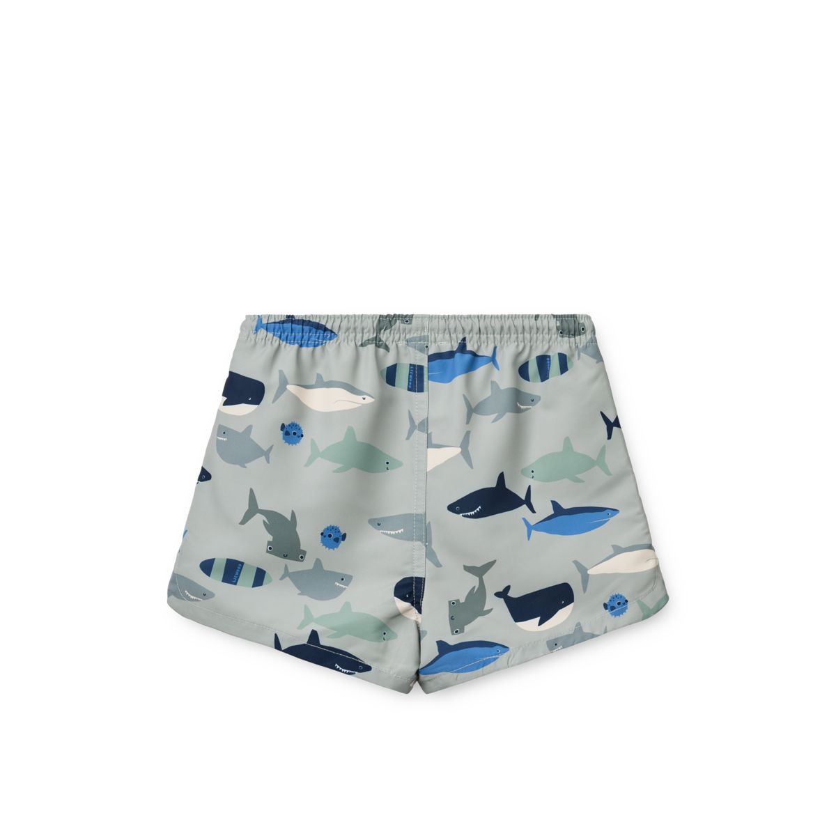 Liewood Aiden Printed Board Shorts - Shark / Dove blue - BOARD SHORTS