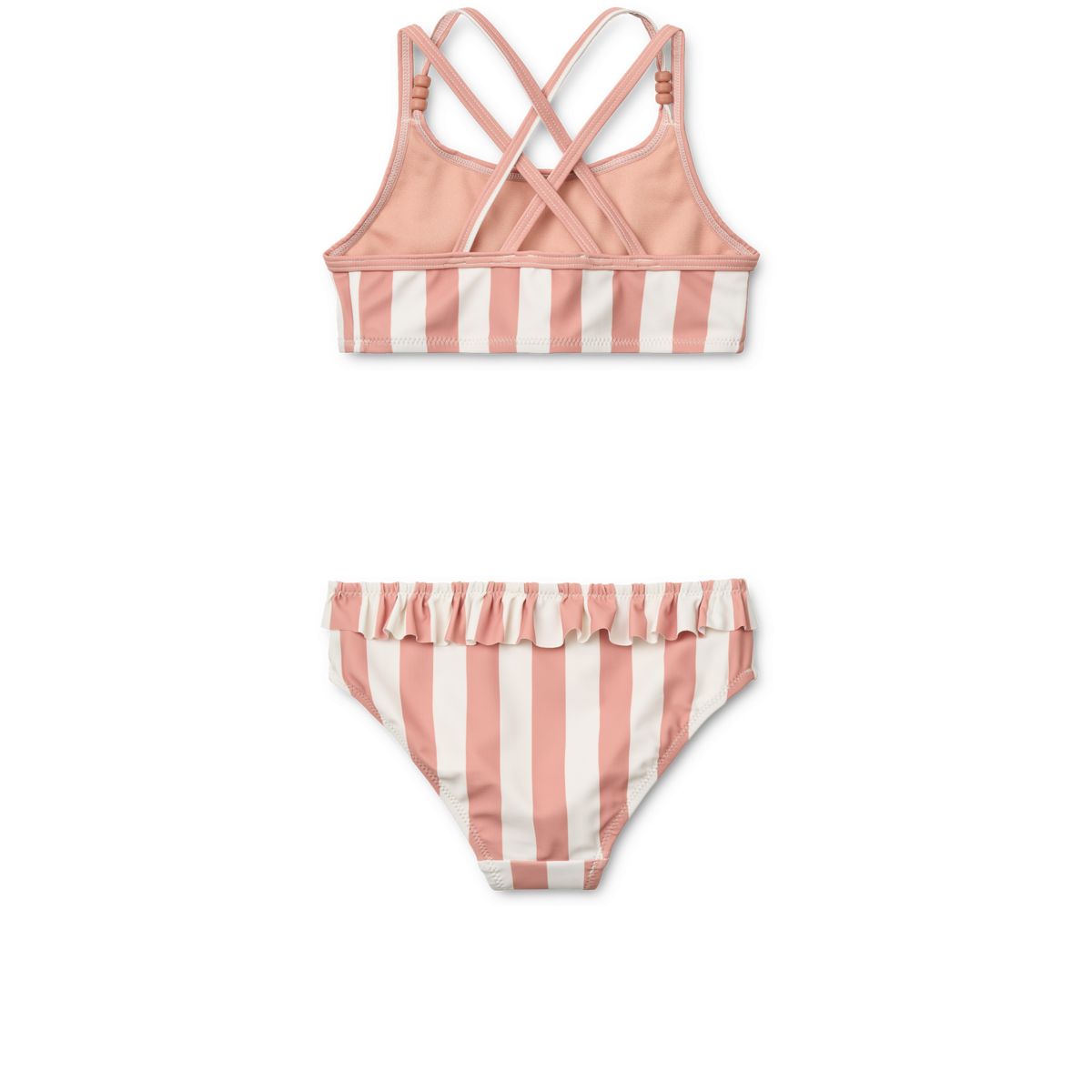 Liewood BELLE gestreifter Bikini - Coral blush / creme de la creme stripe - Bikini