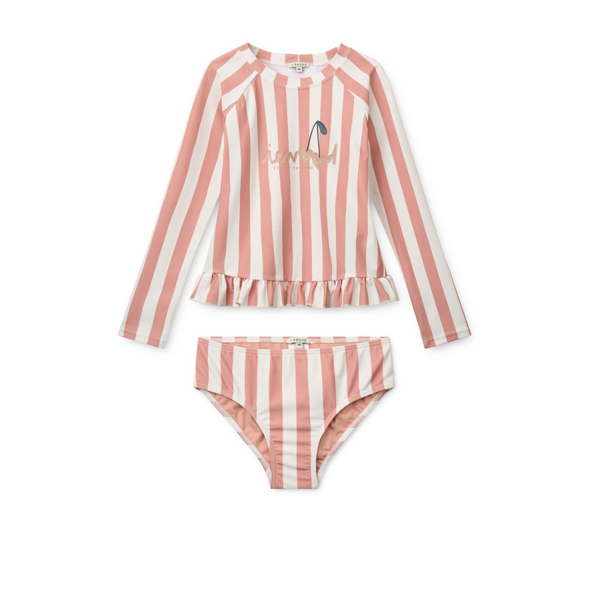 DAGNY Gestreiftes Badeset - Coral blush / creme de la creme stripe