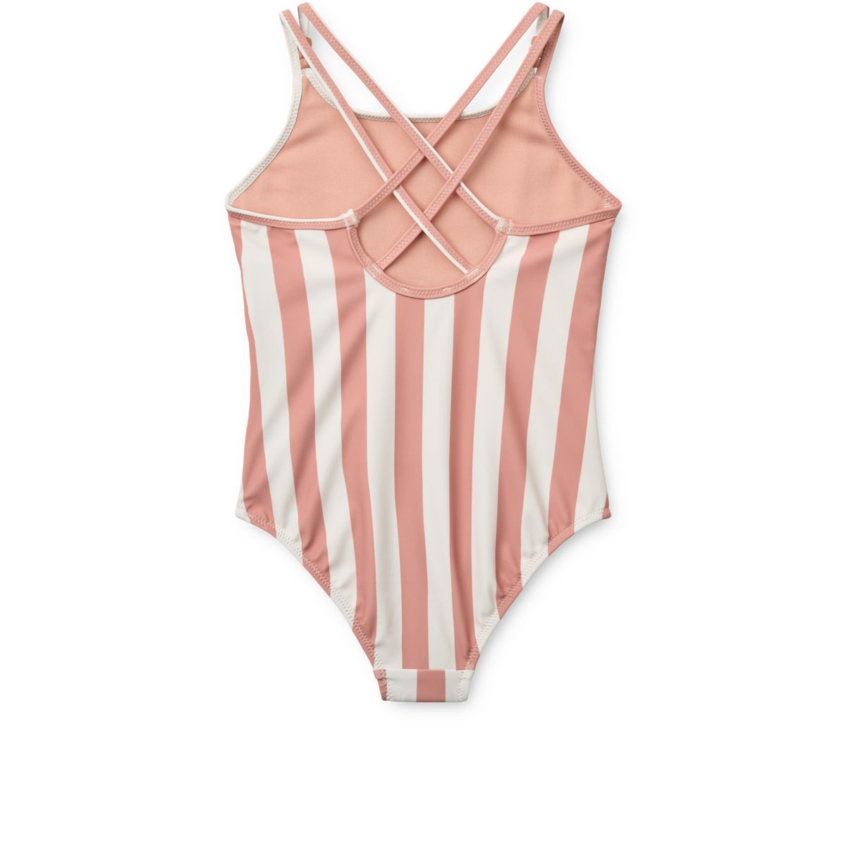 Liewood Suna Gestreifter Badeanzug - Coral blush / creme de la creme stripe - Badeanzug