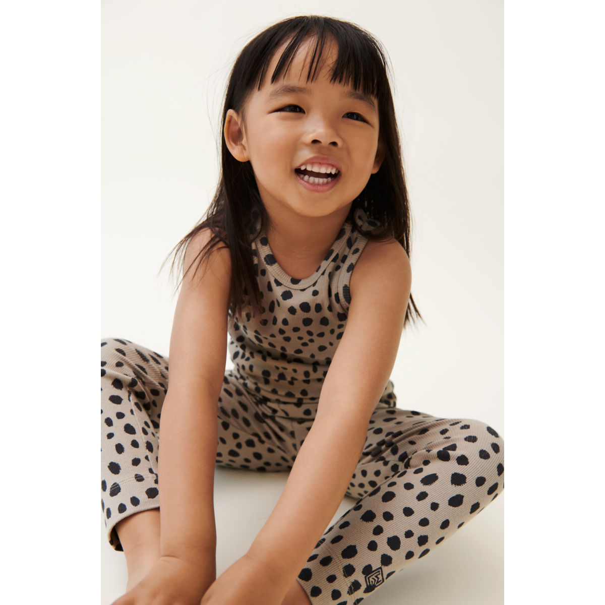 Liewood Marien Rippstrick-Leggings mit Print - Leo spots / Mist - Leggings