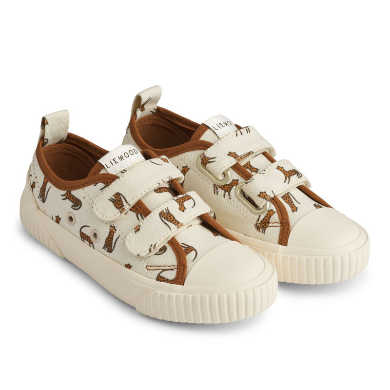 Liewood Kim Canvas-Sneakers, Niedrig Geschnitten - Leopard / Sandy - Sneakers
