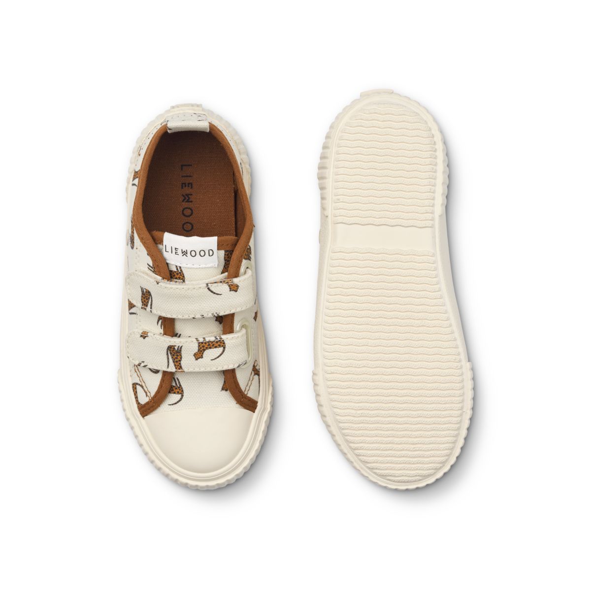 Liewood Kim Canvas-Sneakers, Niedrig Geschnitten - Leopard / Sandy - Sneakers