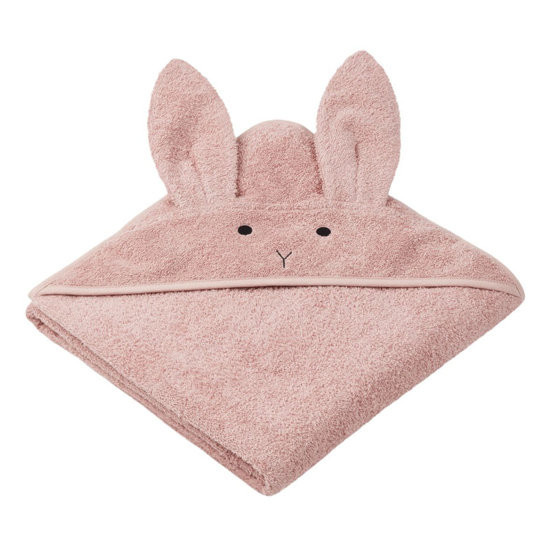 Liewood Augusta Kinderhandtuch mit Kapuze - Rabbit rose - Häntucher / Waschlasppen