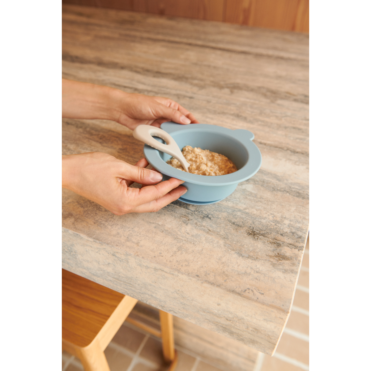 Liewood Peony Schale mit Saugnapf 2er-Pack - Sea blue / Whale blue - Schalen