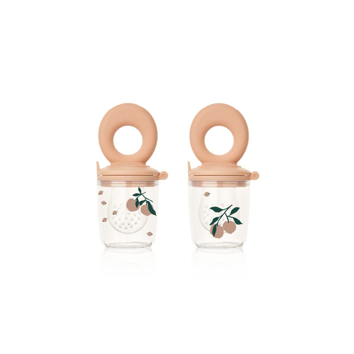 Liewood Miranda Bedruckter Futterspender 2er-Pack - Peach / Sea shell - Fruchtschbuller