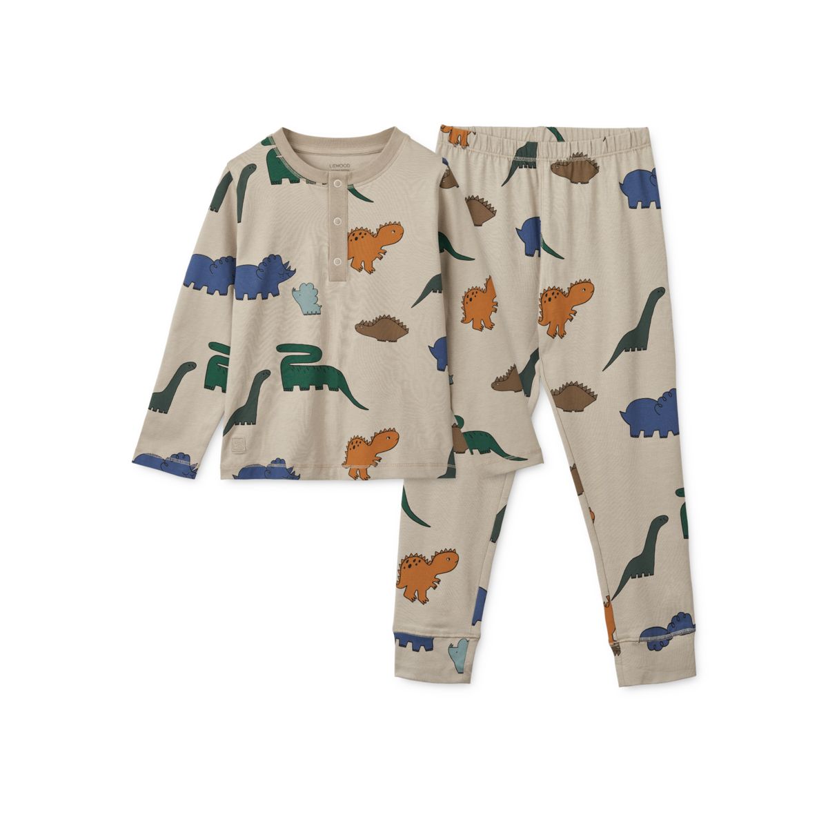 Liewood Wilhelm Pyjama-Set - Dinosaurs / Mist - Pyjama-Set