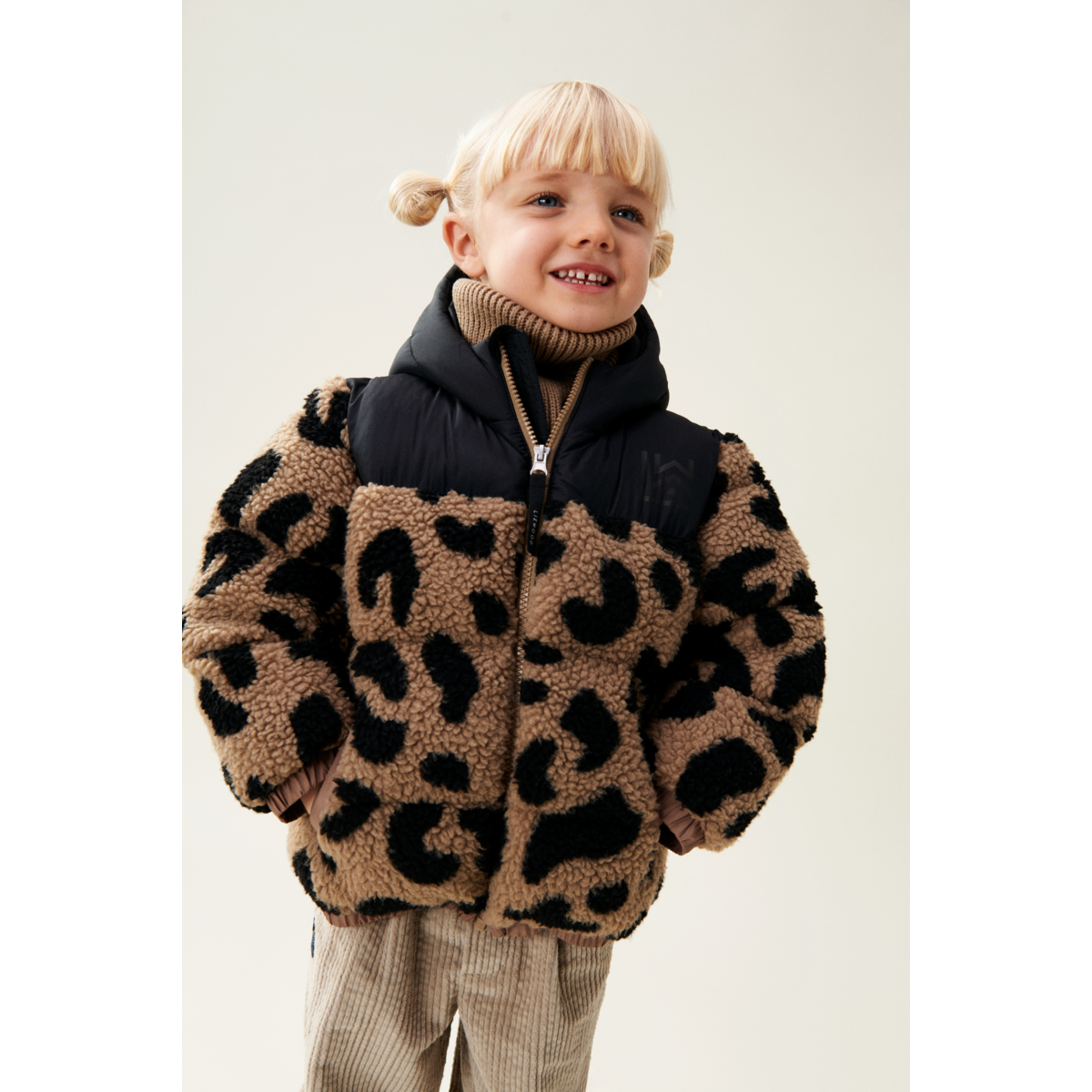 Liewood Niko Fleece-Pufferjacke - Mega leo / oat mix - Jacke