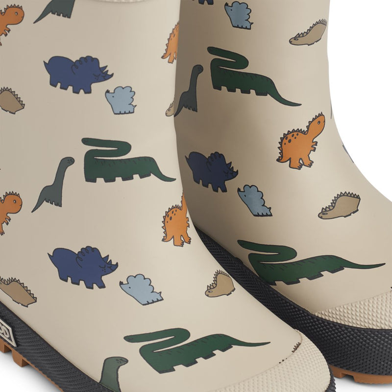 Liewood MASON Thermo-Regenstiefel - Dinosaurs / Mist - Thermo-Stiefel