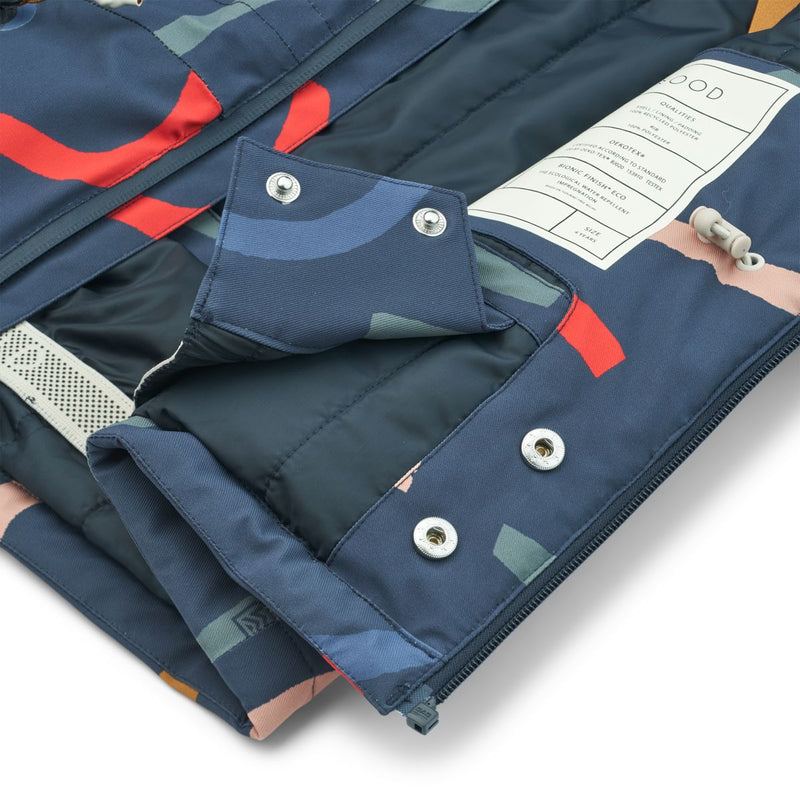 Liewood Kalle Schneejacke - Graphic swirls / Classic navy - Jacke