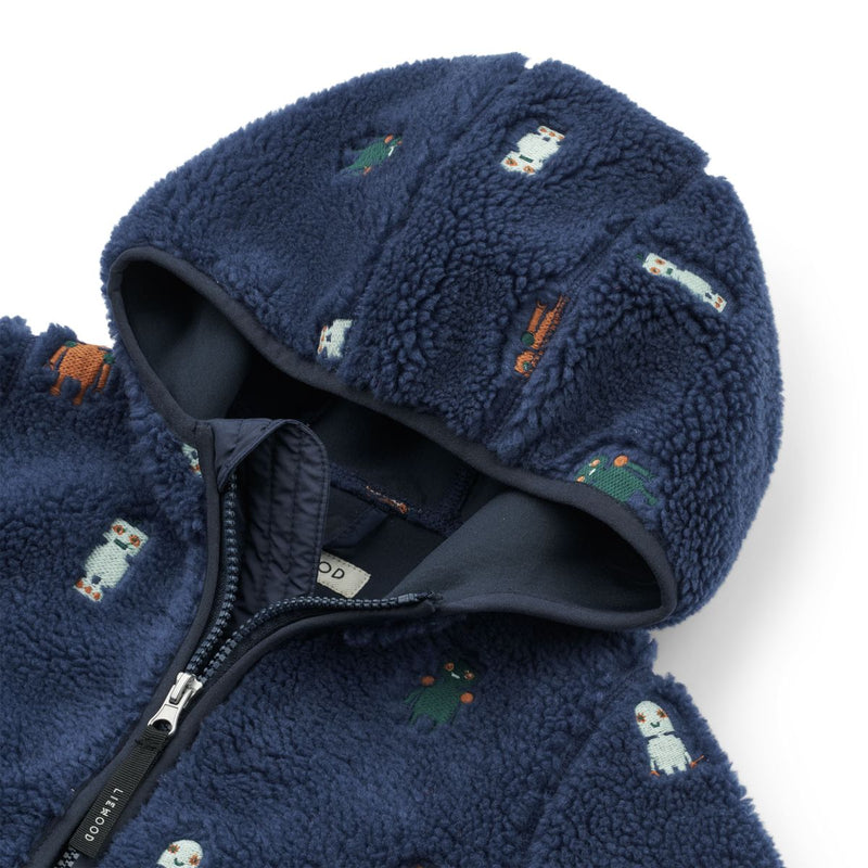 Liewood Mara Fleecejacke mit Kapuze - Robots / Indigo blue - Jacke
