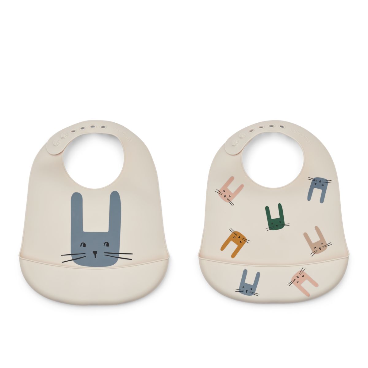 Liewood Tilda Silikon Lätzchen 2er Pack - Bunny / Sandy - Lätzchen