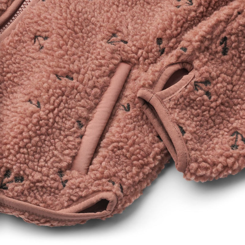 Liewood Mara Fleecejacke mit Kapuze - Cherries / Dark rosetta - Jacke