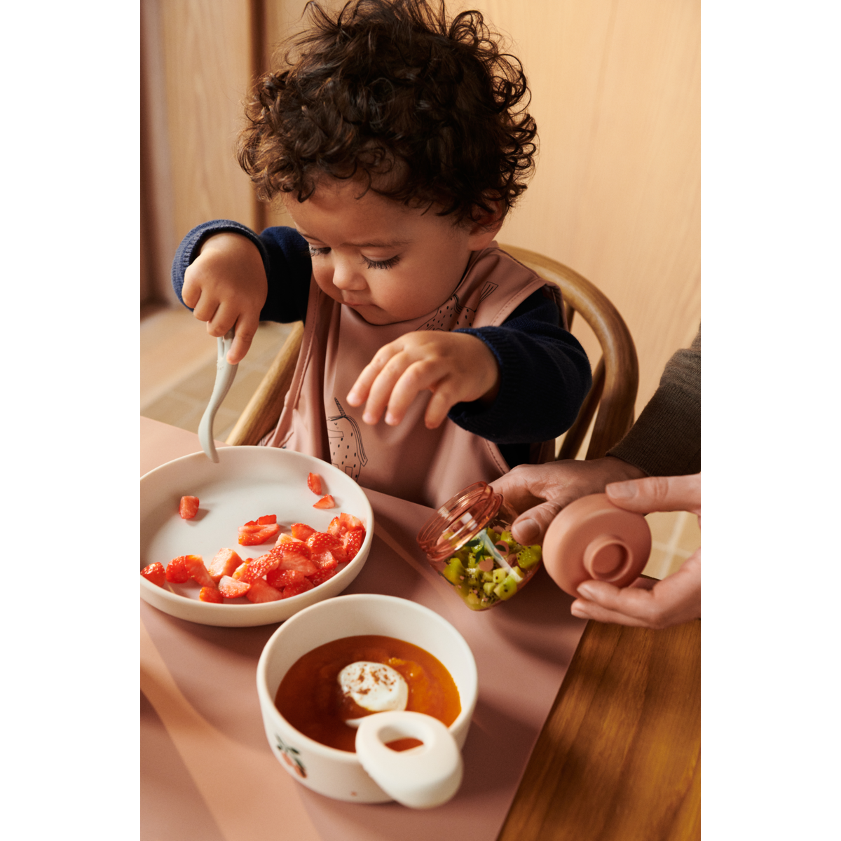 Liewood Dominique Babynahrungsboxen 4er-Pack - Peach / Sea shell - Snackbox