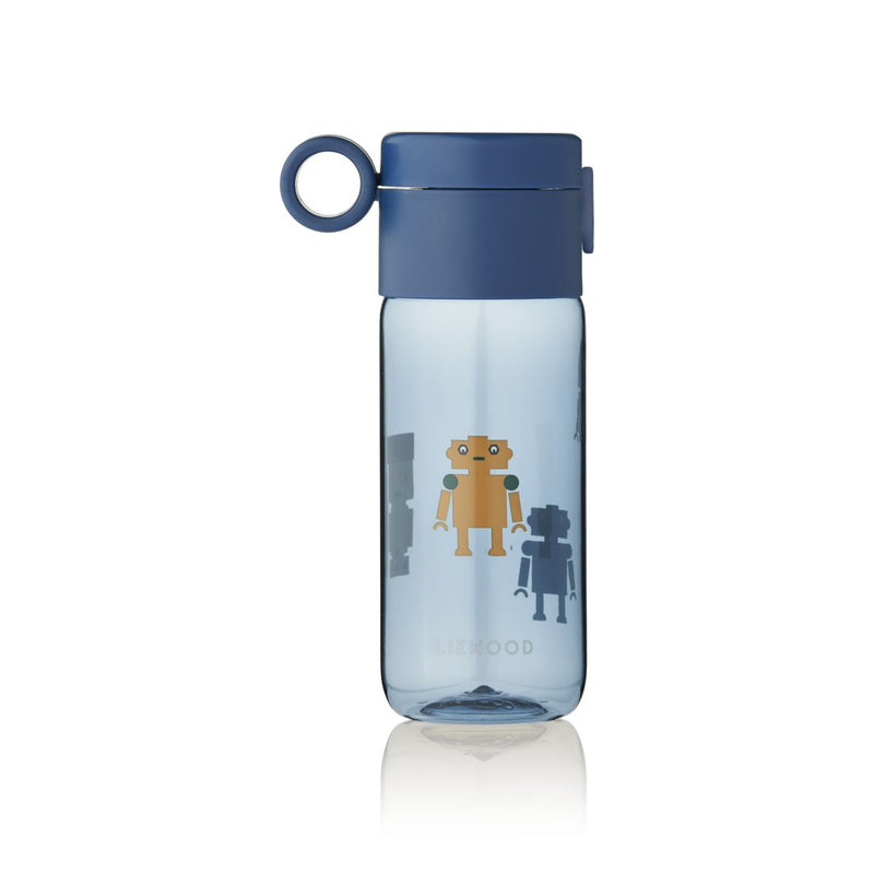 Liewood Clemence Flasche 350 Ml - Robots / Indigo blue - Wasserflasche